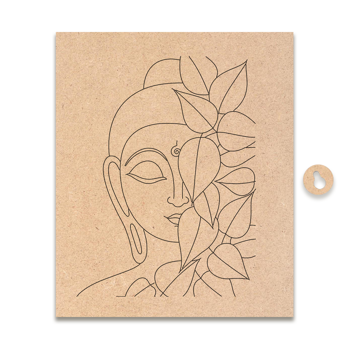 Pre-marked MDF Painting Board - Buddha Design
