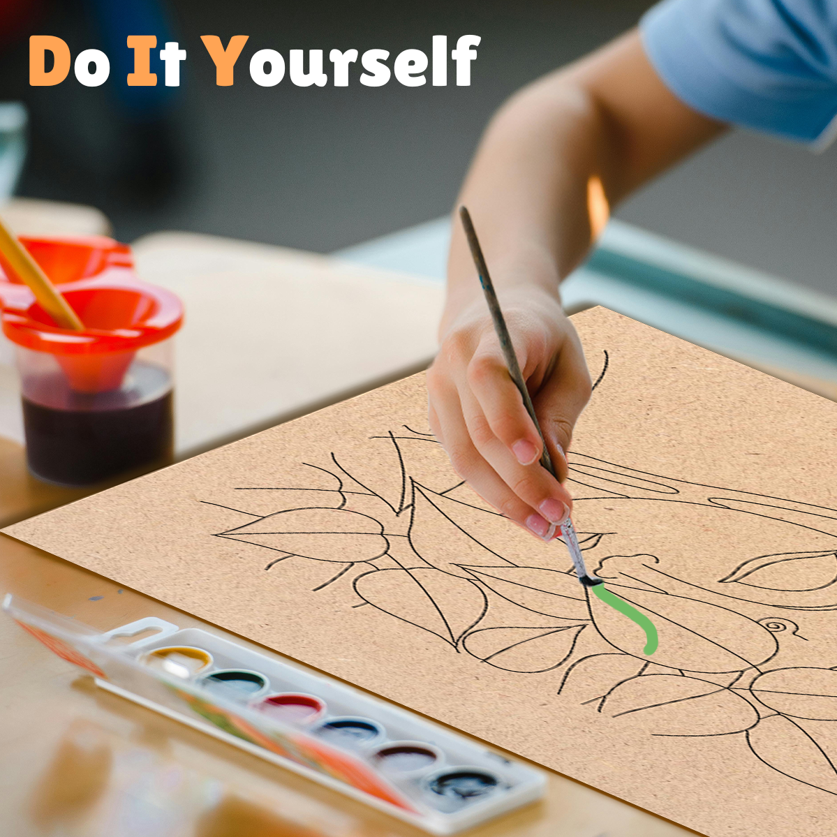 Pre-marked MDF Painting Board - Buddha Design