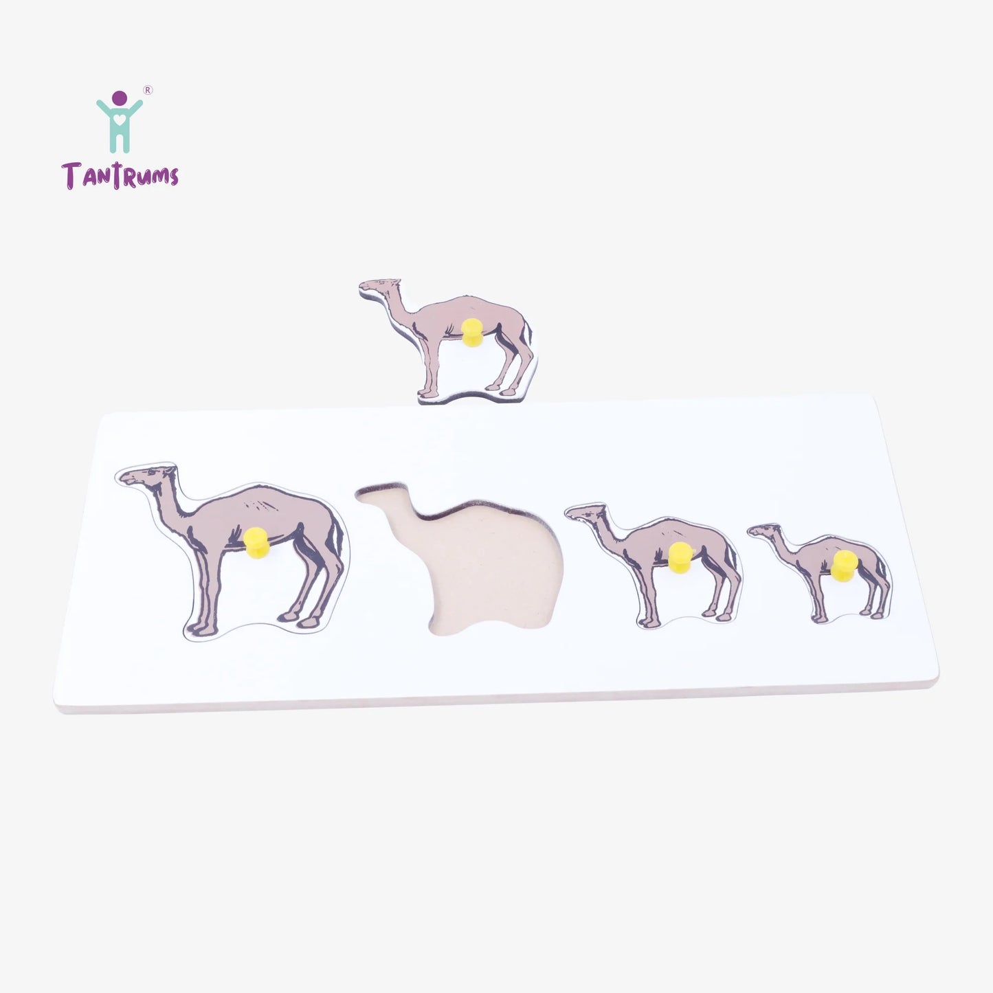 Wooden Camel Seriation Puzzle - Size Sequencing Toy