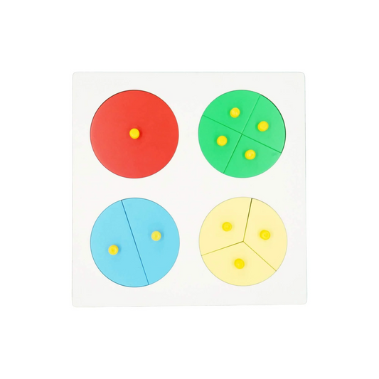 MDF Fractions Learning Puzzle - Circle Fractions Board